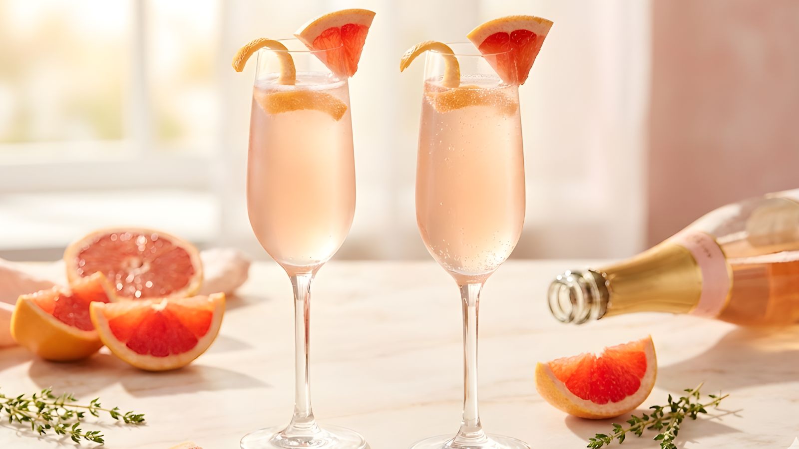 champagne and grapefruit juice wasabi Mixer