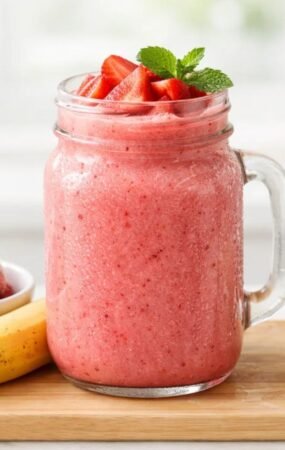 easy strawberry smoothie recipes 3 ingredients Wasabi-mixer