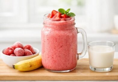easy strawberry smoothie recipes 3 ingredients Wasabi-mixer
