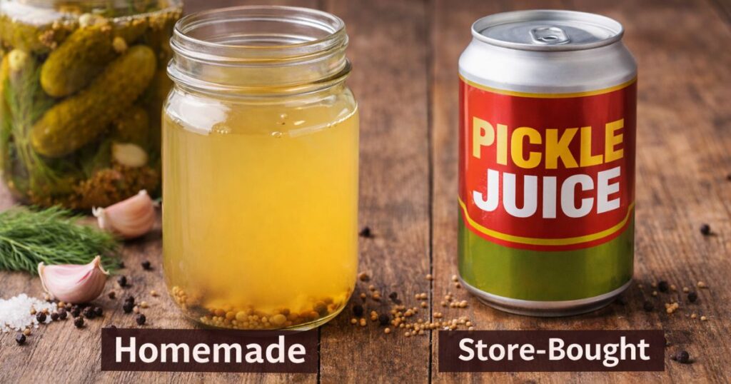 Difference Between Homemade Pickle Juice and Store-Bought.
